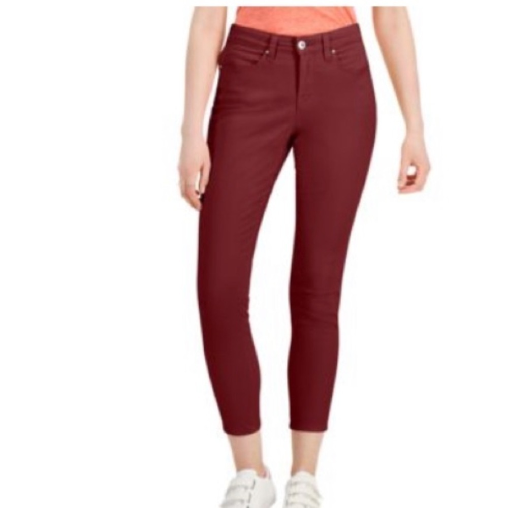 Style & Co Petite Curvy skinny Jeans 10P COLOR MERLOT